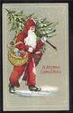 SANTA CLAUS in SNOW CHRISTMAS TREE  TOYS POSTCARD-