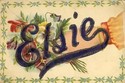 Antique Name Card "  ELSIE  " Greetings Postcard-d