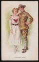 Soldier & Lady Vintage Military Patriotic  Postcar