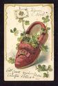 PFB Joyeux Noel SHOE with Clovers Postcard-ii909