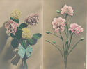 Lot of 2 Pretty Photos Flowers *SHABBY VINTAGE CHI
