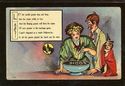 ANTIQUE HALLOWEEN POSTCARD-Lady & Love Spell Eddie