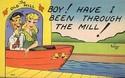 Lovers Lane Vintage  Funny Comic Linen Postcard-W8