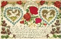 Doves & SILK Roses Vintage Greeting Postcard-U676