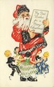 Cute Santa Claus with Dancing Children Postcard-ff