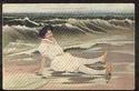 Beach Beauty Laying in Water Old 1907 Postcard-hh9