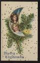Christmas Angels in Moon German Erika Postcard-A24