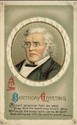 Antique Author's Greeting Postcard-Thackeray-dd534