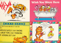 CUTE GARFIELD THE CAT POSTCARD LOT, 6 CARDS-UNUSED