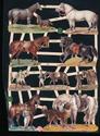 Horses & Dogs  Victorian Die-Cut Scrap Sheet-sc559