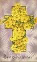 Lovely Easter Cross & Flowers Vintage Postcard-V11