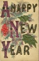 Fancy Embossed Antique Happy New Year Postcard-hh9