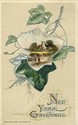 Winsch New Year Ivy Scene Holiday Postcard-dd695