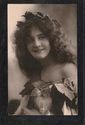 1908 Long Curly Hair Girl Real Photo Postcard NY-f