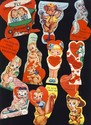 lot of 16 Retro old 1950 Valentine's Cards-Unused-