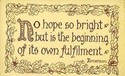 Hope is Bright ARTS & CRAFTS Vintage POEM POSTCARD