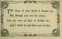 Far Away ARTS & CRAFTS Vintage POEM POSTCARD-W766