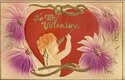 Cupid & Heart Airbrushed Valentine's Day Postcard-