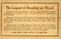 Legend Knocking on Wood Novelty Wooden Postcard-ii