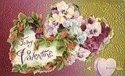 Pretty Hearts & Flowers Valentine Postcard-cc854