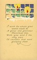 Old ART & CRAFT Postcard ~Volland~Candles Poem-ff9