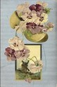 Dutch Shoes & Flowers Vintage Greeting Postcard-gg