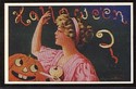 1909 Jack O Lantern Halloween A/s Wall Postcard-gg