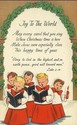 Children Sing Joy to The World Christmas Postcard-