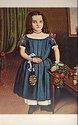 Tea Time Victorian Girl  Vintage Art Postcard-W865