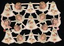 5 Beautiful Angels Victorian Die-Cut Scrap Sheets-