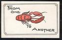 From One Lobster to Another  Antique 1907 Postcard