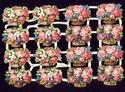 Roses in Baskets Victorian Die-Cut Scrap Sheet-sc-