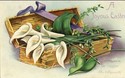 Clapsaddle Pretty Box of Easter Flowers Postcard-j