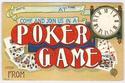 Rare Invitation to Poker Game Antique Postcard -LL