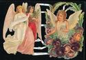 Christmas Angels & Flowers Victorian Die-Cut Scrap