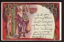 1906 Purple Robe Santa Claus & Children Postcard-d