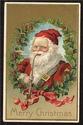 Santa Claus with Long Pipe Christmas Postcard-ee91