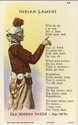 Linen Postcard-Indian Lament Poem Hosteen Yazzie-g