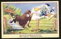 Vintage Walt Disney postcard, Donald Duck & Bull-U