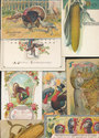 LOT of 20 TURKEYS CORN PILGRIMS ANTIQUE THANKSGIVI