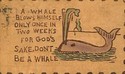 Old LEATHER Postcard-Whale Blowing-gg362