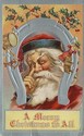 Santa Claus Horseshoe & Toys Christmas Postcard-hh