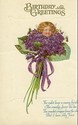 Vintage Fantasy Postcard- Girls Face in Flowers-hh