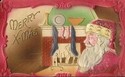 Fancy Embossed Santa Claus Christmas Postcard-ii-1