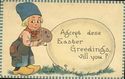 Dutch Child & Easter Egg Vintage Postcard-V174