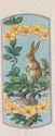 Petite Rabbit in Tree with Flowers Vintage Antique