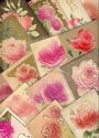 15 AIRBRUSHED ROSES GREETINGS POSTCARDS LOT-mm-732