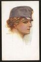 PFB  Signed Usabal Stunning Lady in Hat Postcard-U