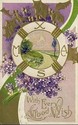 Nautical Float & Flowers Christmas Postcard-hh27