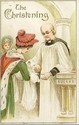 The Christening with Baby Old Religious Postcard-f